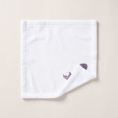 Mermaid Lila Waves Beach Badetuch Set (Waschlappen)