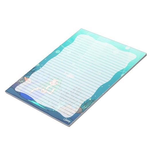Mermaid Lined - 11" x 8,5" Notepad Notizblock (angewinkelt)