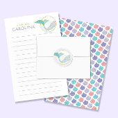 Mermaid Lined Letter Writing Paper Girl Stationery