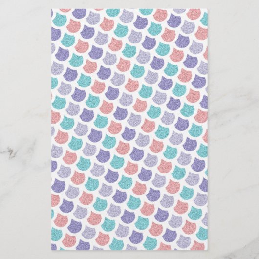 Mermaid Lined Letter Writing Paper Girl Stationery (Rückseite)