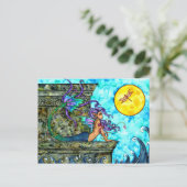 Mermaid Longing Postcard Postkarte (Stehend Vorderseite)