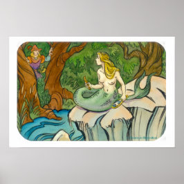 Mermaid Lorelei und Prinz verzaubert Poster