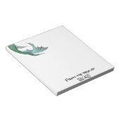 Mermaid Lover vom Schreibtisch aus Personalisiert Notizblock (angewinkelt)