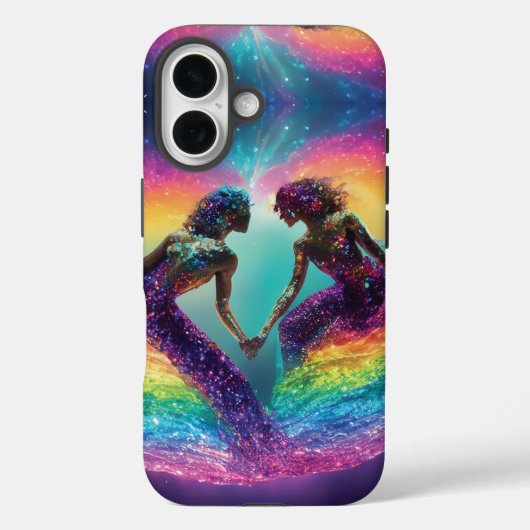 Mermaid Lovers Dreams Abstrakte kosmische Regenbog Case-Mate iPhone Hülle (Rückseite)