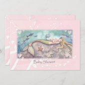 Mermaid Lullaby Baby Shower Einladungen (Vorne/Hinten)