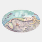 Mermaid Lullaby Fantasy Art Stickers (Vorderseite)