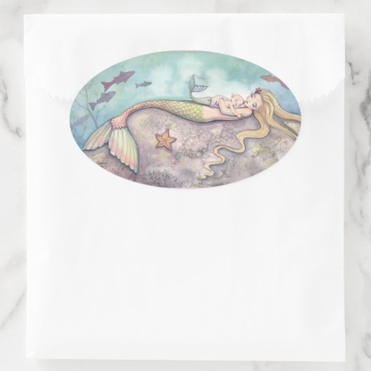 Mermaid Lullaby Fantasy Art Stickers (Tasche)