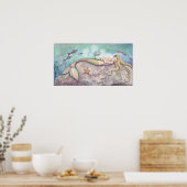 Mermaid Lullaby Mutter und Baby Poster (Küche)