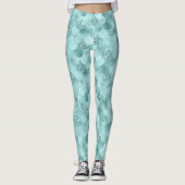 Mermaid Luxe Scale | Sea Mint Green Aqua Sheen Leggings (Vorderseite)