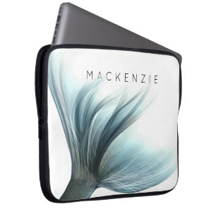 Mermaid Luxe Schwanz Meeresfrüchte Grünes Aqua C Laptopschutzhülle