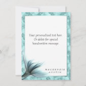 Mermaid Luxe Schwanz | Meeresfrüchte Grünes Aqua C Mitteilungskarte (Vorderseite)