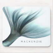 Mermaid Luxe Schwanz | Meeresfrüchte Grünes Aqua C Mousepad (Vorne)