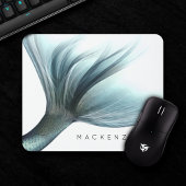 Mermaid Luxe Schwanz | Meeresfrüchte Grünes Aqua C Mousepad