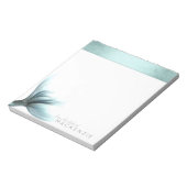 Mermaid Luxe Schwanz | Meeresfrüchte Grünes Aqua C Notizblock (Rotiert)