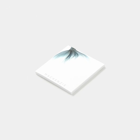 Mermaid Luxe Schwanz | Meeresfrüchte Grünes Aqua C Post-it Klebezettel (angewinkelt)