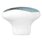 Mermaid Luxe Schwanz | Sea Mint Green Aqua Sheen Keramikknauf (Seitenansicht)