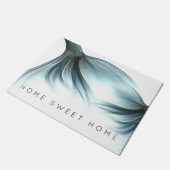 Mermaid Luxe | Seafoam Mint Green Zuhause Sweet Zu Fußmatte (Schrägansicht)