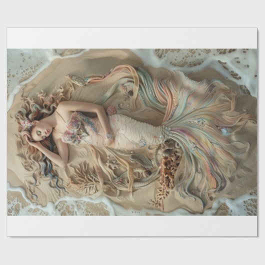 Mermaid Lyfe3 Geschenkpapier (Flach)