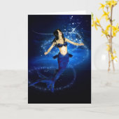 Mermaid Magic Birthday Card Karte (Gelbe Blume)