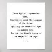 Mermaid Magic Poem Poster (Vorne)