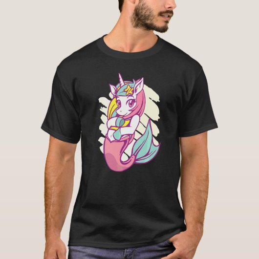 Mermaid Magic Unicorn T-Shirt (Vorderseite)