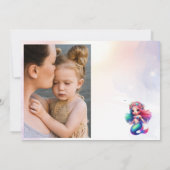 Mermaid Magical 3. Geburtstag Party Girl Einladung (Rückseite)