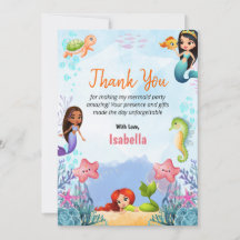 Mermaid Magical Birthday Girl Vielen Dank Flachkar