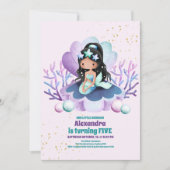 Mermaid Magical Birthday Party Einladung (Vorderseite)