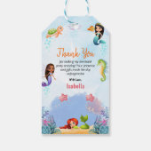 Mermaid Magical Birthday Party Mädchen Danke Kinde Geschenkanhänger (Rückseite)