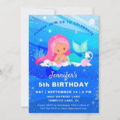 Mermaid Magical Sparkle Birthday Party Einladung (Vorderseite)