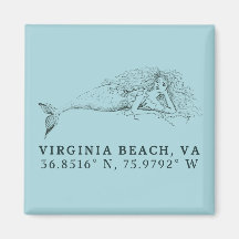 Mermaid Magnet - Koordinaten von Virginia Beach, V