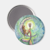 Mermaid Magnet, Mermaid Moon von Molly Harrison Magnet (Vorderseite/Rückseite)