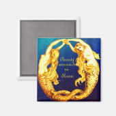 Mermaid Magnet mit Zitat von Rumi (Vorderseite/Rückseite)