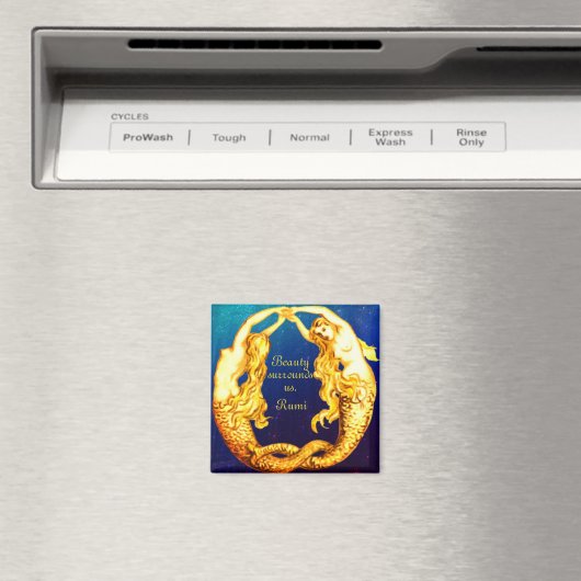 Mermaid Magnet mit Zitat von Rumi (In Situ (Geschirrspüler))