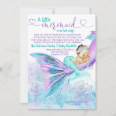 Mermaid Mail Baby Dusche Einladung (Vorderseite)