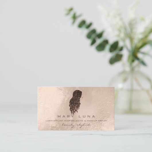 Mermaid Makeup Artist Lashes Pearl Hairdresser Visitenkarte (Stehend Vorderseite)