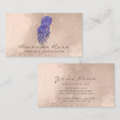 Mermaid Makeup Lashes Friseur Ivory Lila Visitenkarte (Vorne/Hinten)