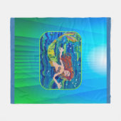 Mermaid-Malerei Fleecedecke (Vorderseite (Horizontal))