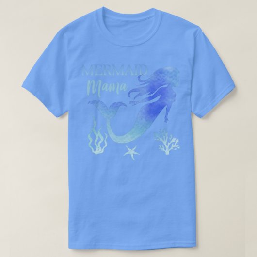 Mermaid Mama Funny Women Mama Mama Familienmatte T-Shirt (Design vorne)