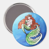 Mermaid Mama Magnet (Vorderseite/Rückseite)
