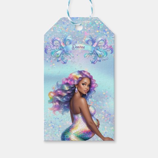 Mermaid Mama Schwangerschaft Kinderdusche Geschenkanhänger (Vorderseite)