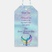 Mermaid Mama Schwangerschaft Kinderdusche Geschenkanhänger (Rückseite)