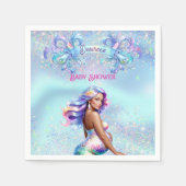 Mermaid Mama Schwangerschaft Kinderdusche Personal Serviette (Vorderseite)