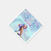 Mermaid Mama Schwangerschaft Kinderdusche Personal Serviette (Ecke)