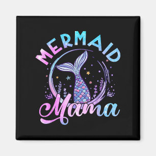 Mermaid Mama Seashell Birthday Women Ocean Matchin Magnet