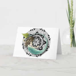 Mermaid Mandala leere Grußkarte Karte