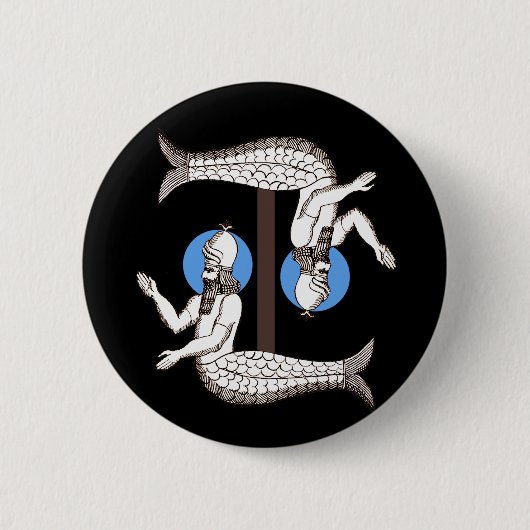 Mermaid männlich Kaiser Triton Button (Vorderseite)
