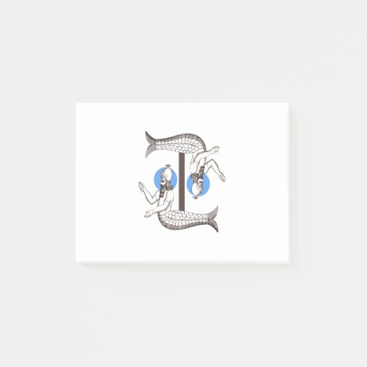 Mermaid männlich Kaiser Triton Post-it Klebezettel (Vorderseite)