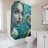 "Mermaid Marina: Turtle Odyssey" Duschvorhang (Beispiel)