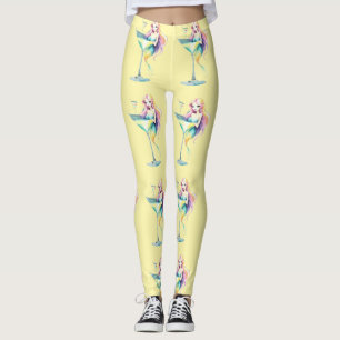 Mermaid Martini Girl Thunder_Cove Leggings